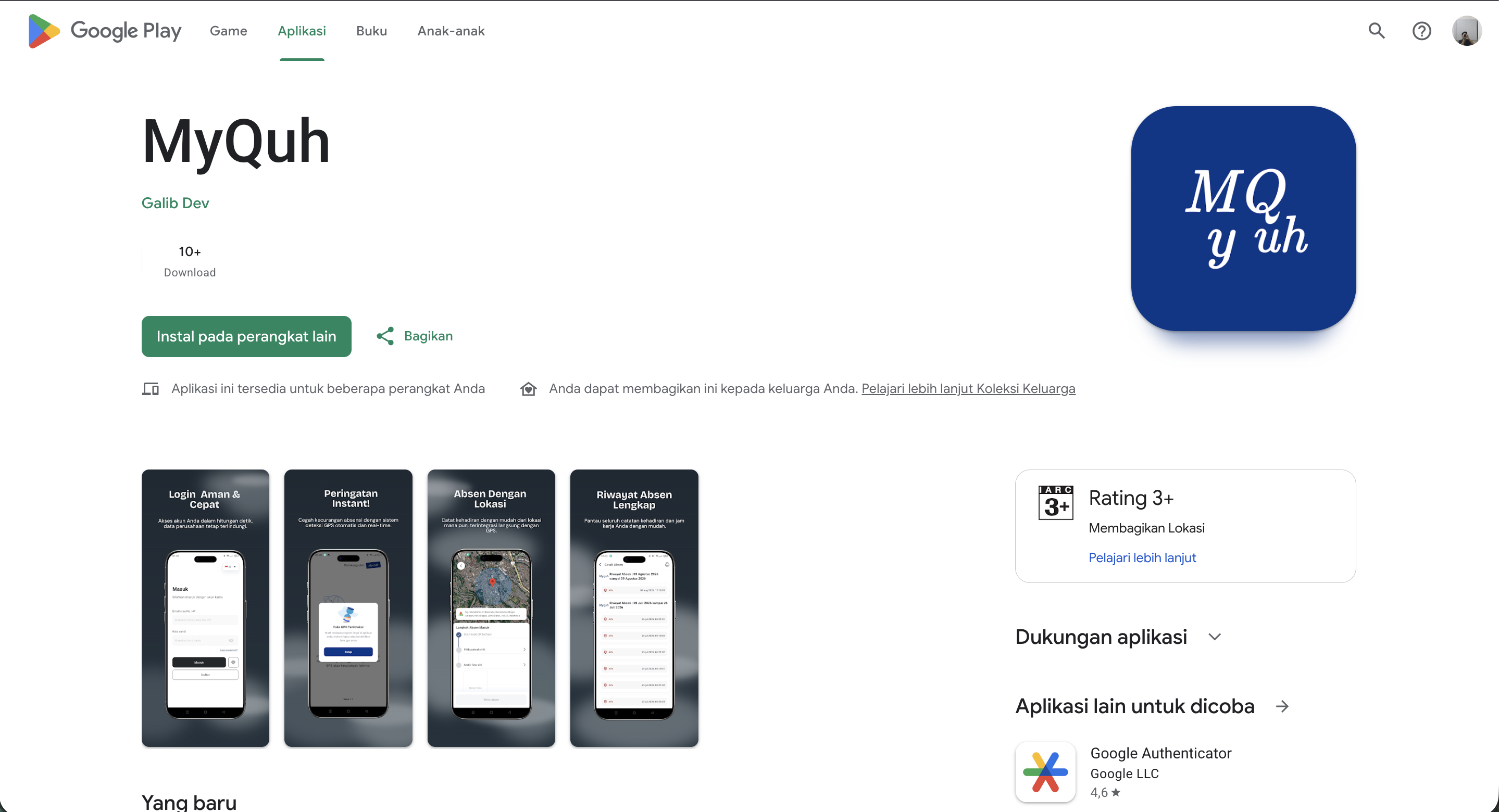 MyQuh di Google Play